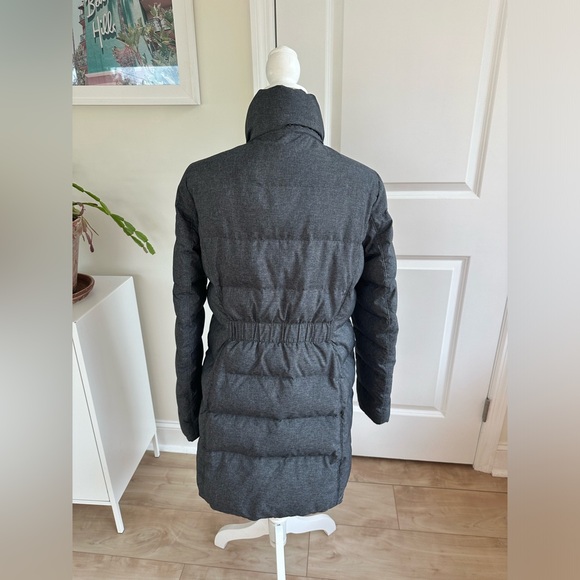 Lands’ End dark Charcoal Gray women’s puffer winter coat down jacket size Small - Picture 2 of 16